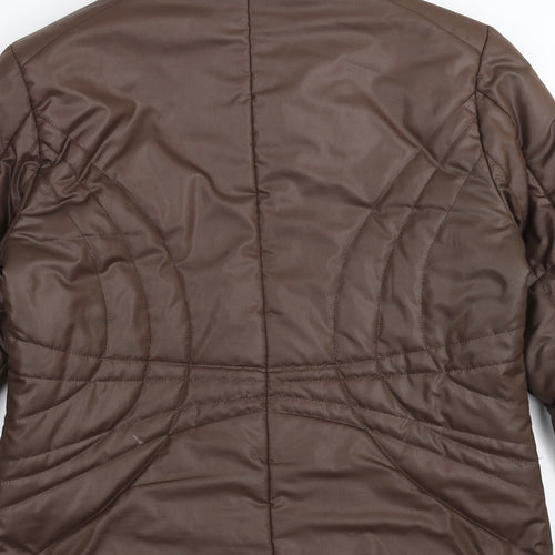 COLLAGE Womens Brown   Puffer Jacket Jacket Size 8