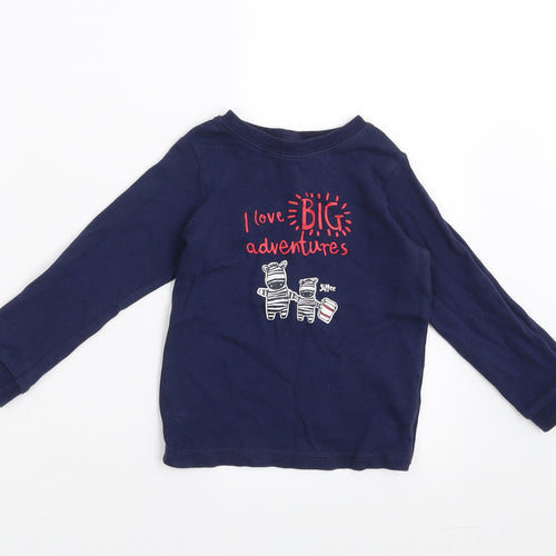 George Boys Blue   Basic T-Shirt Size 2-3 Years  - big adventure