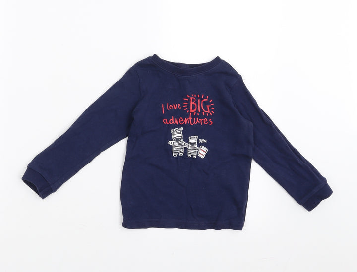 George Boys Blue Basic T-Shirt Size 2-3 Years - big adventure