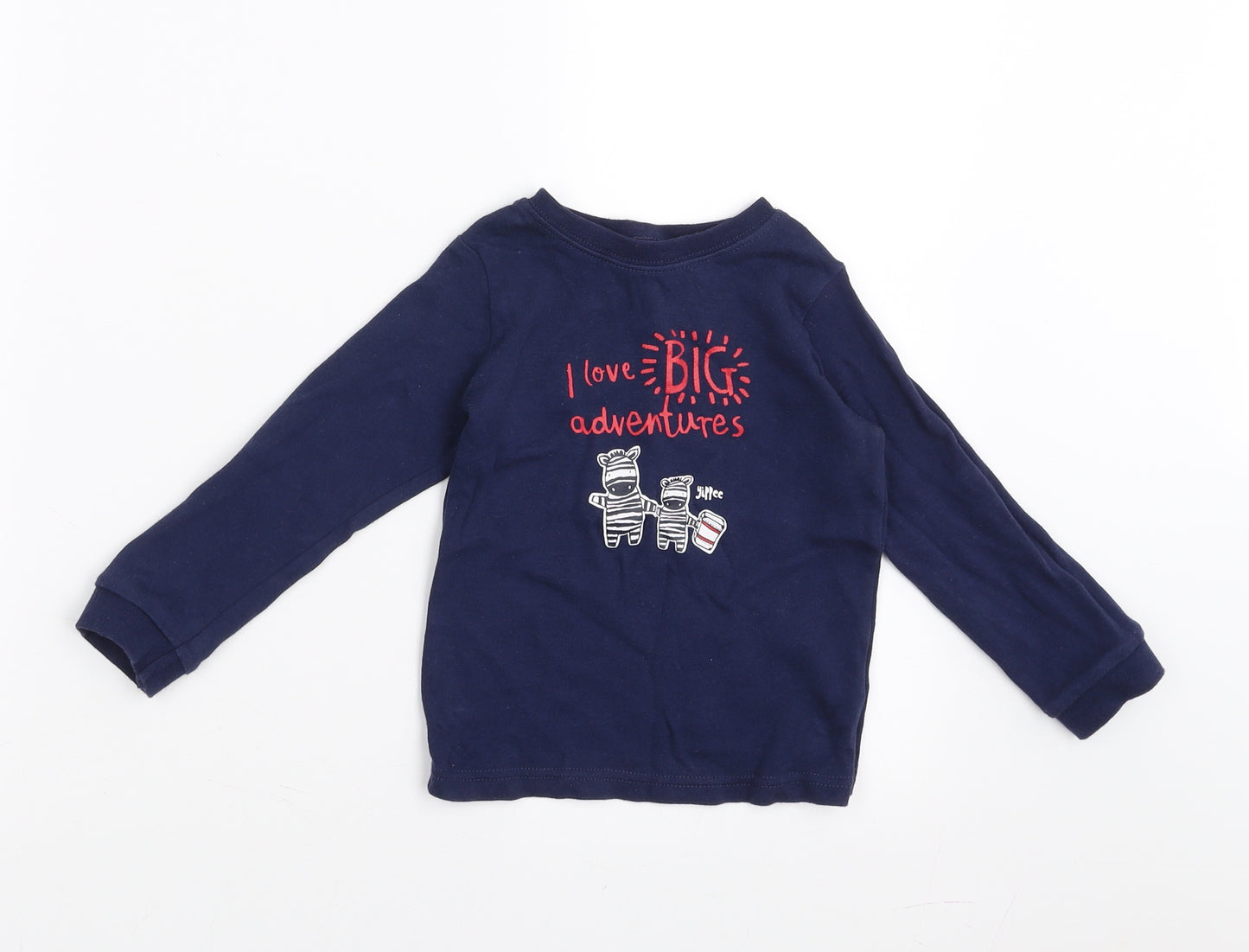 George Boys Blue   Basic T-Shirt Size 2-3 Years  - big adventure