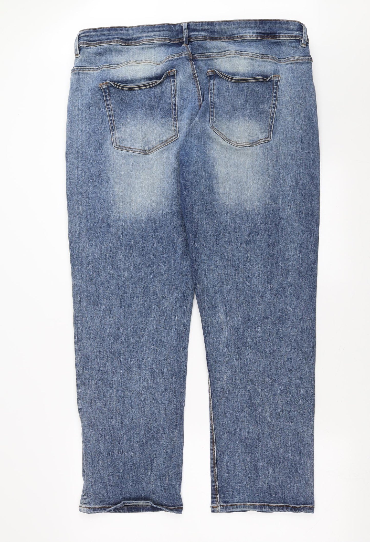 Easy Denim Mens Blue  Denim Straight Jeans Size 42 in L30 in