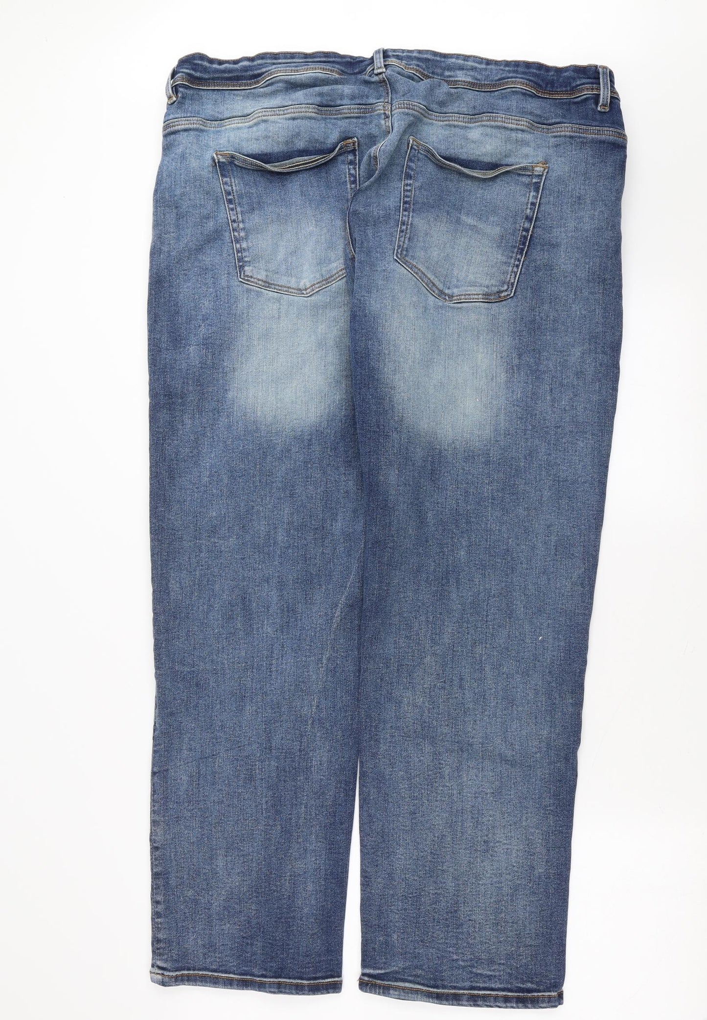 Easy Denim Mens Blue  Denim Straight Jeans Size 42 in L30 in