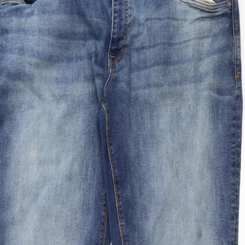 Easy Denim Mens Blue  Denim Straight Jeans Size 42 in L30 in