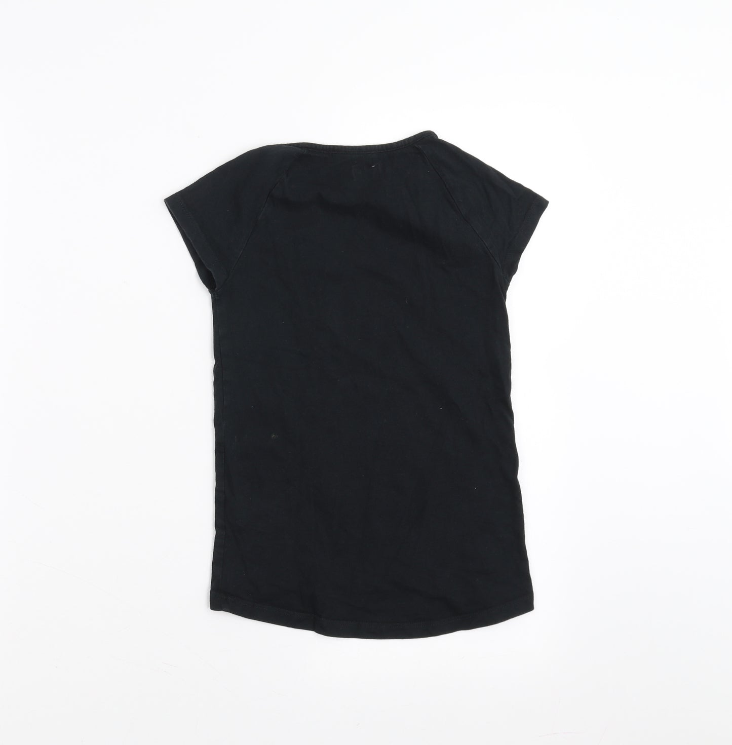 F&F Girls Black   Basic T-Shirt Size 7-8 Years  - Bird