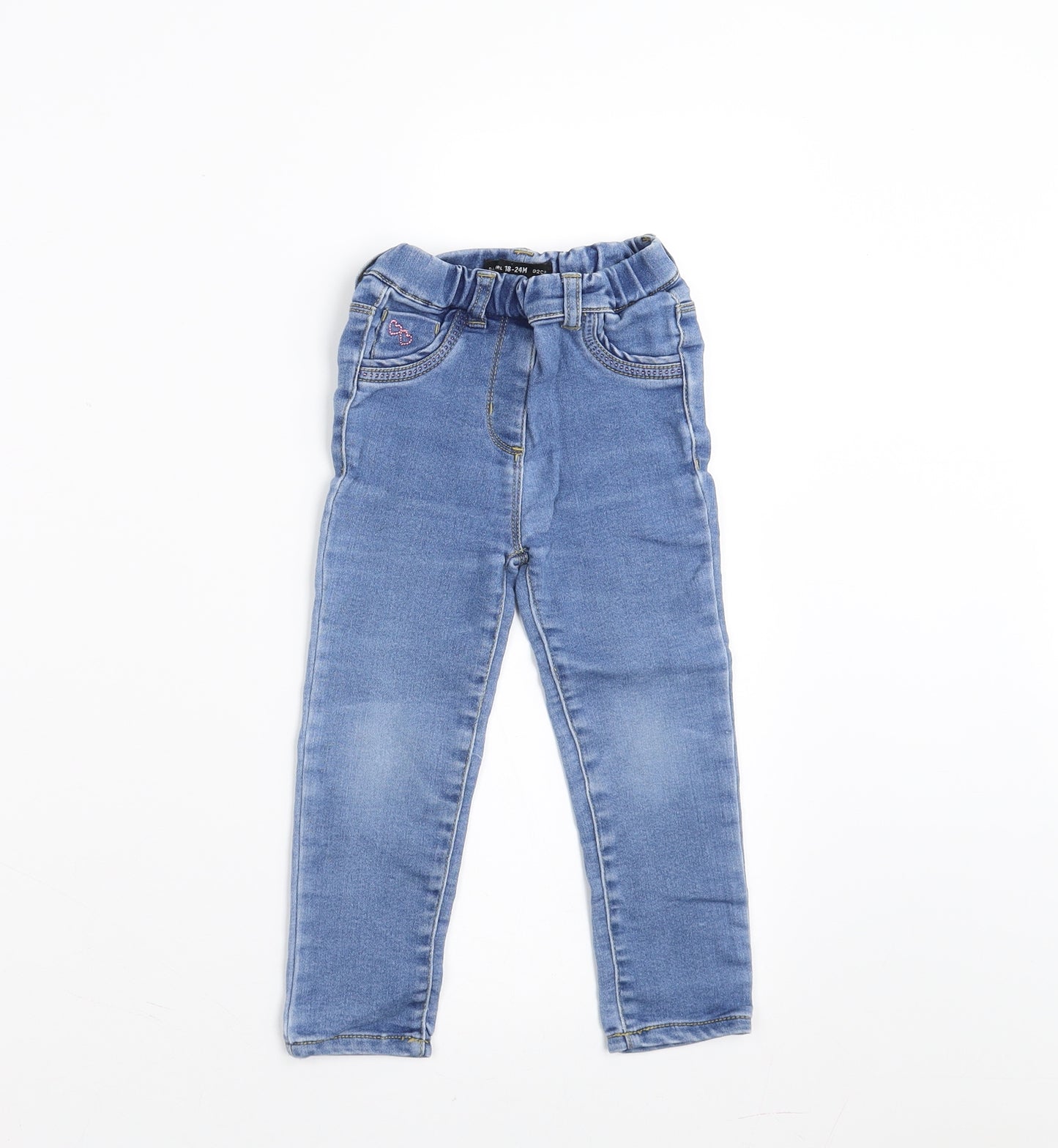 Primark Girls Blue  Denim  Jeans Size 18-24 Months  - skinny fit