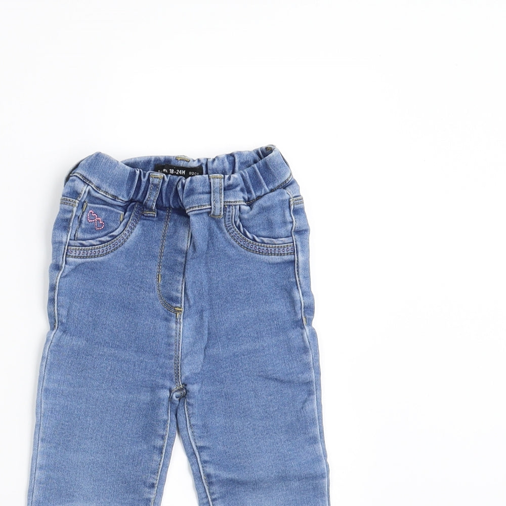 Primark Girls Blue  Denim  Jeans Size 18-24 Months  - skinny fit