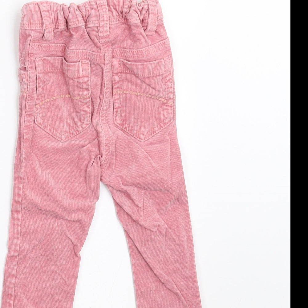 NEXT Girls Pink  Corduroy  Trousers Size 9-12 Months