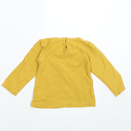 NEXT Girls Yellow   Basic T-Shirt Size 9-12 Months
