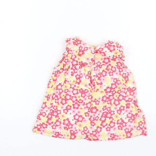 Mother and Child Girls Pink Floral  Tank Dress  Size 18-24 Months