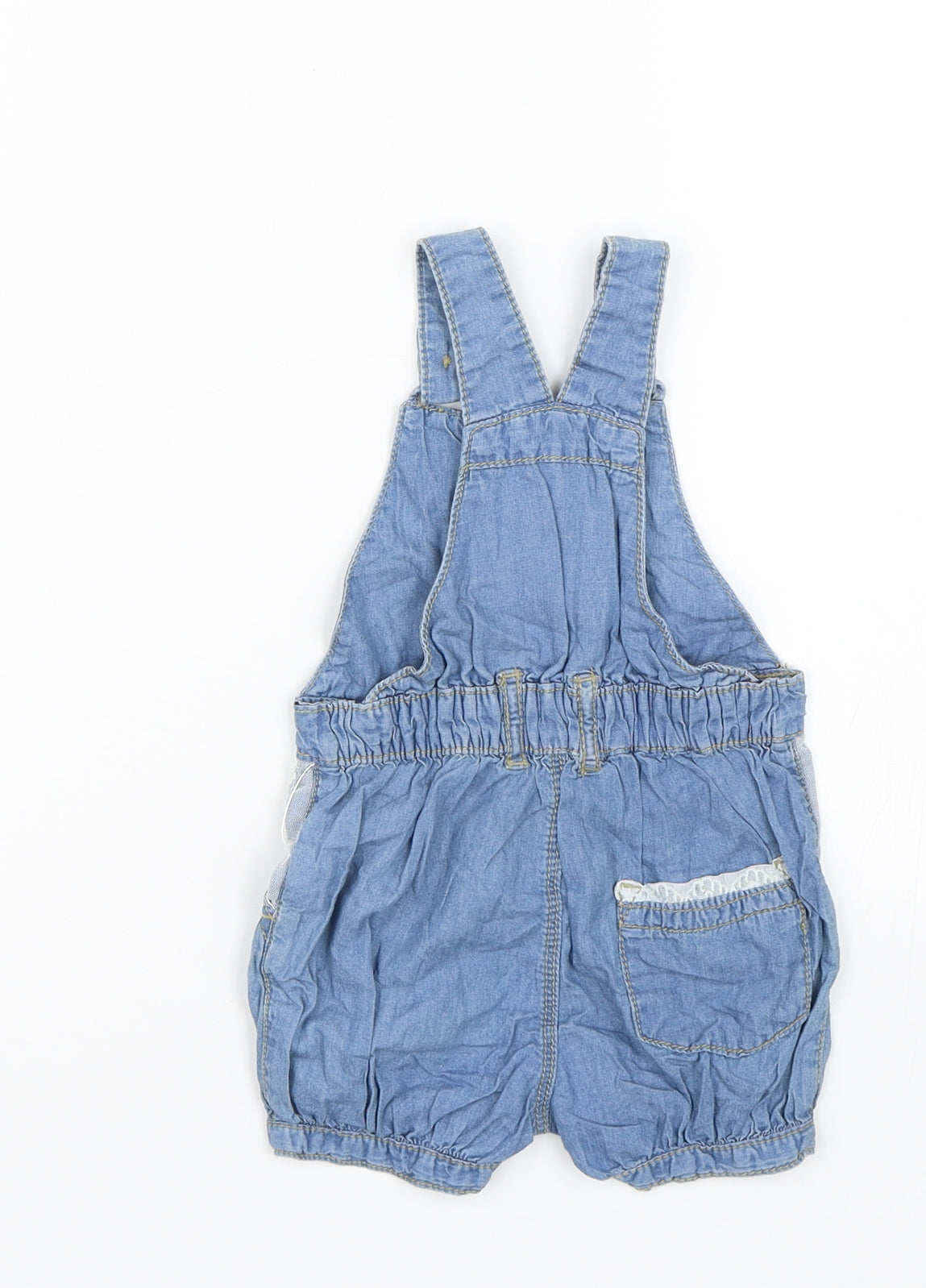 Nutmeg Girls Blue   Dungaree One-Piece Size 6-9 Months