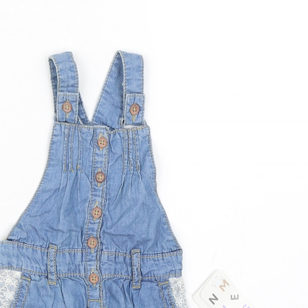 Nutmeg Girls Blue   Dungaree One-Piece Size 6-9 Months