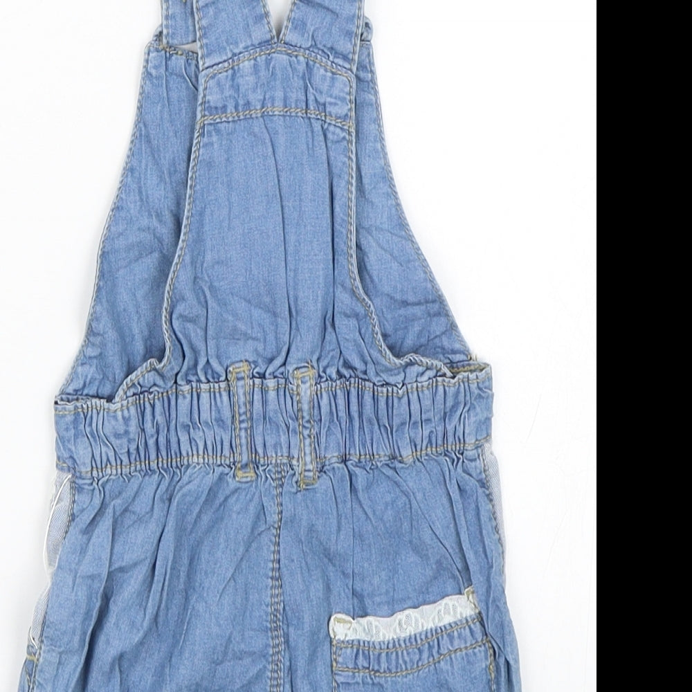 Nutmeg Girls Blue   Dungaree One-Piece Size 6-9 Months