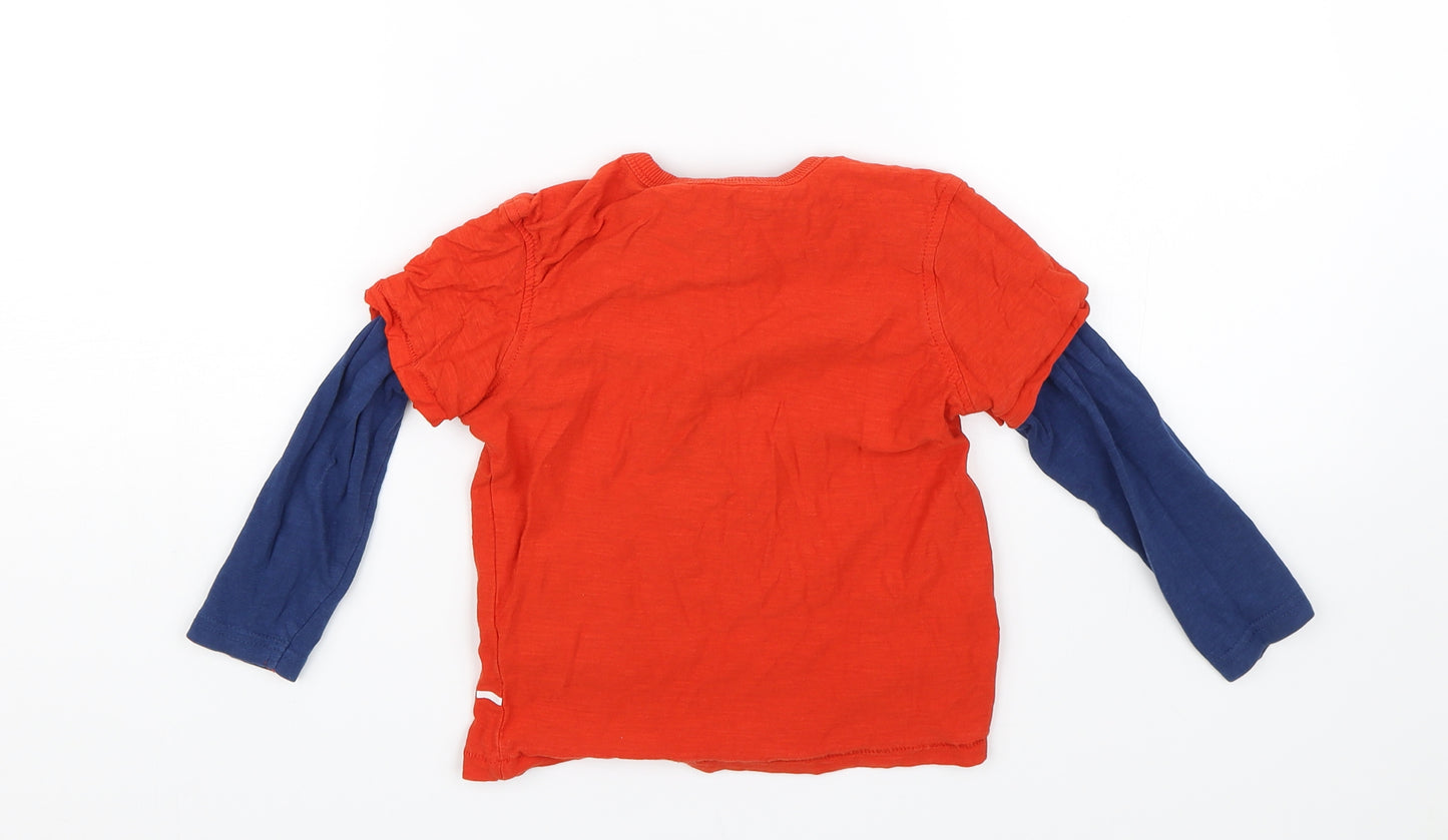George Boys Red   Basic T-Shirt Size 4-5 Years