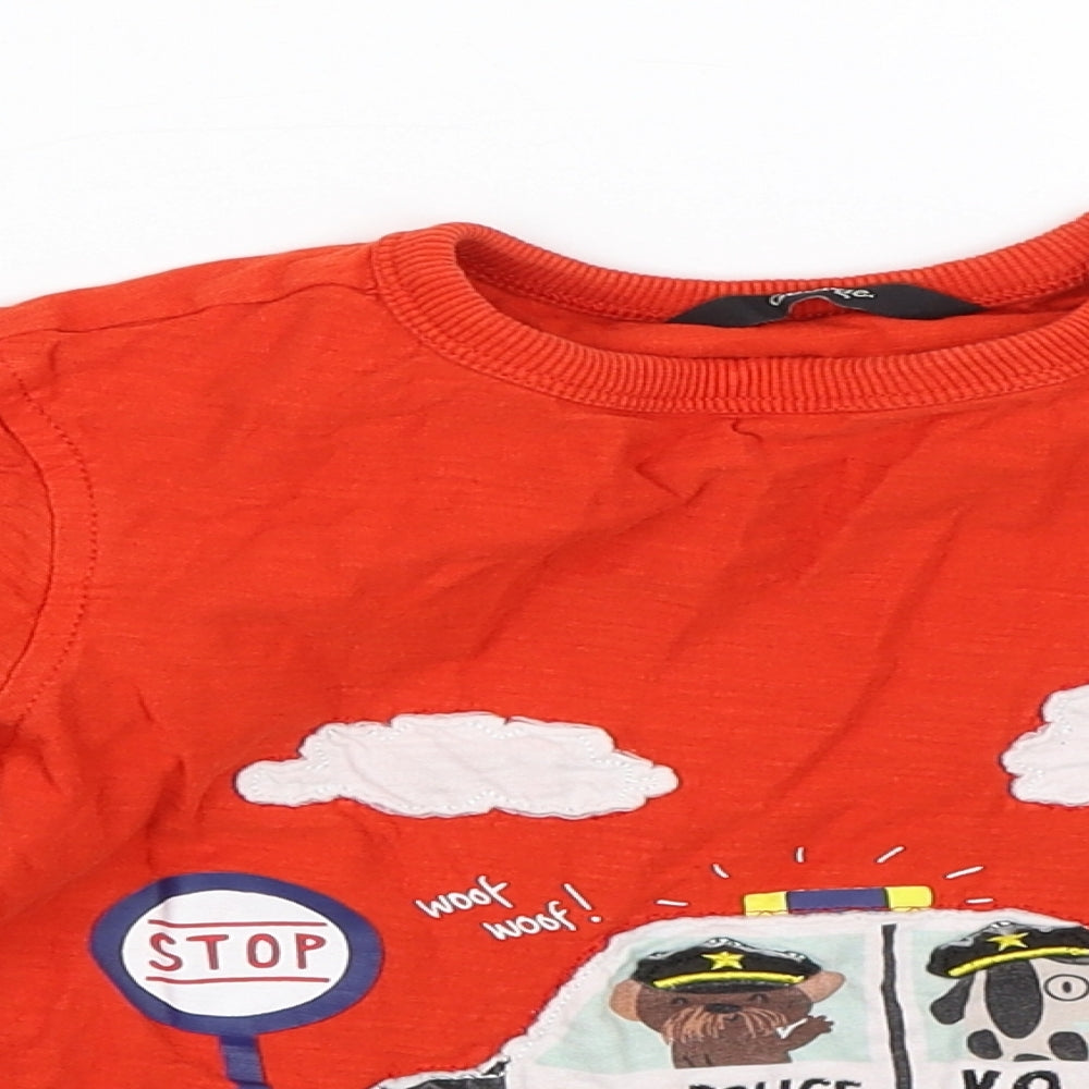 George Boys Red   Basic T-Shirt Size 4-5 Years
