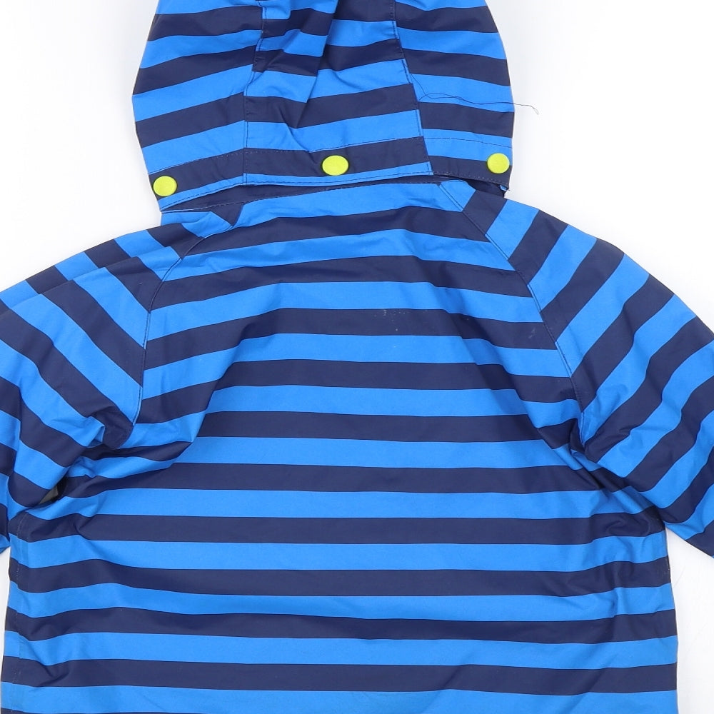 Trespass Boys Blue Striped  Rain Coat Coat Size 5-6 Years