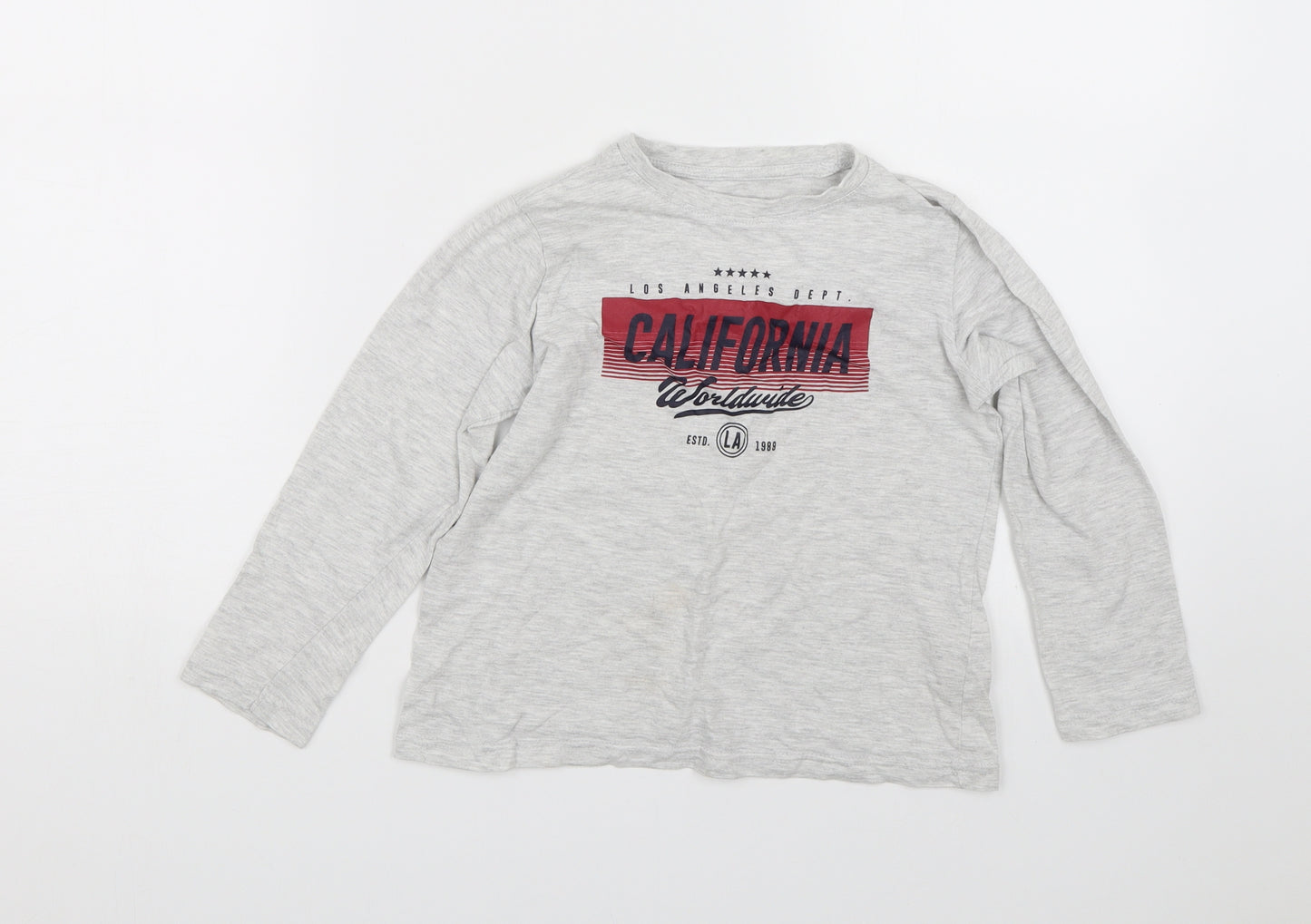 Primark Boys Grey   Basic T-Shirt Size 5-6 Years