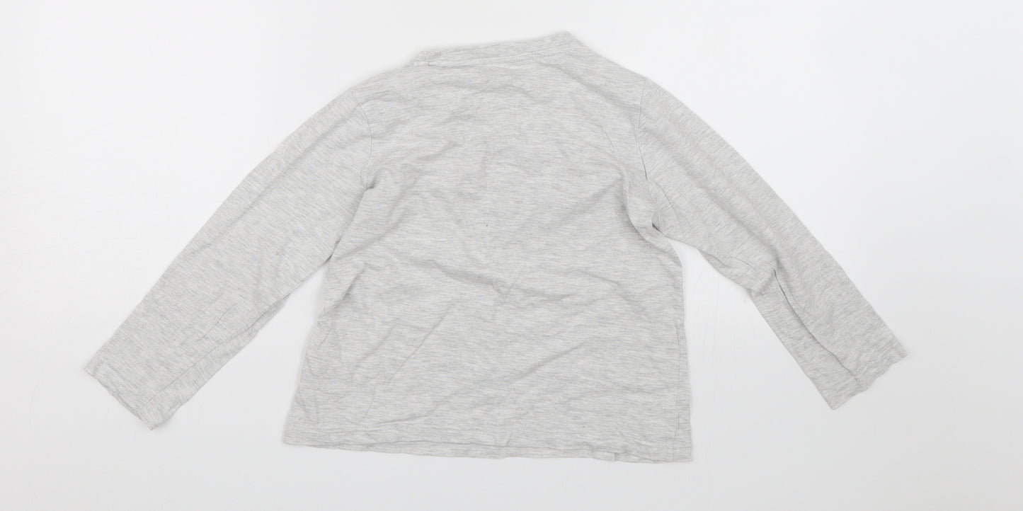 Primark Boys Grey   Basic T-Shirt Size 5-6 Years