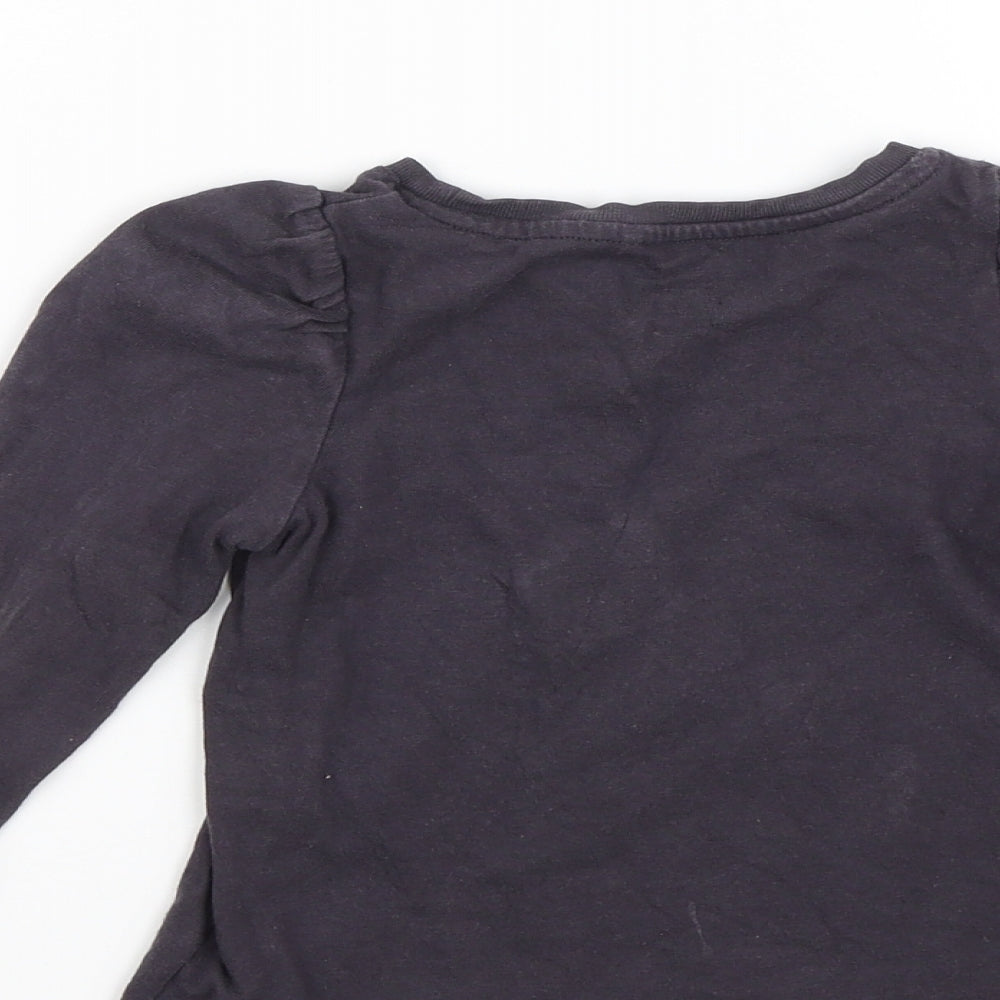 NEXT Girls Blue   Basic T-Shirt Size 3 Years  - unicorn print