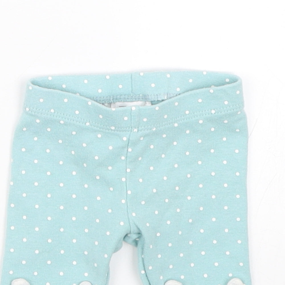carters Baby Blue Spotted  Sweatpants Leggings Size Newborn