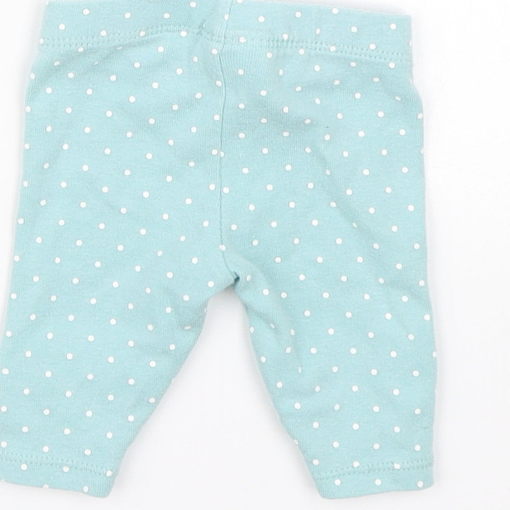 carters Baby Blue Spotted  Sweatpants Leggings Size Newborn