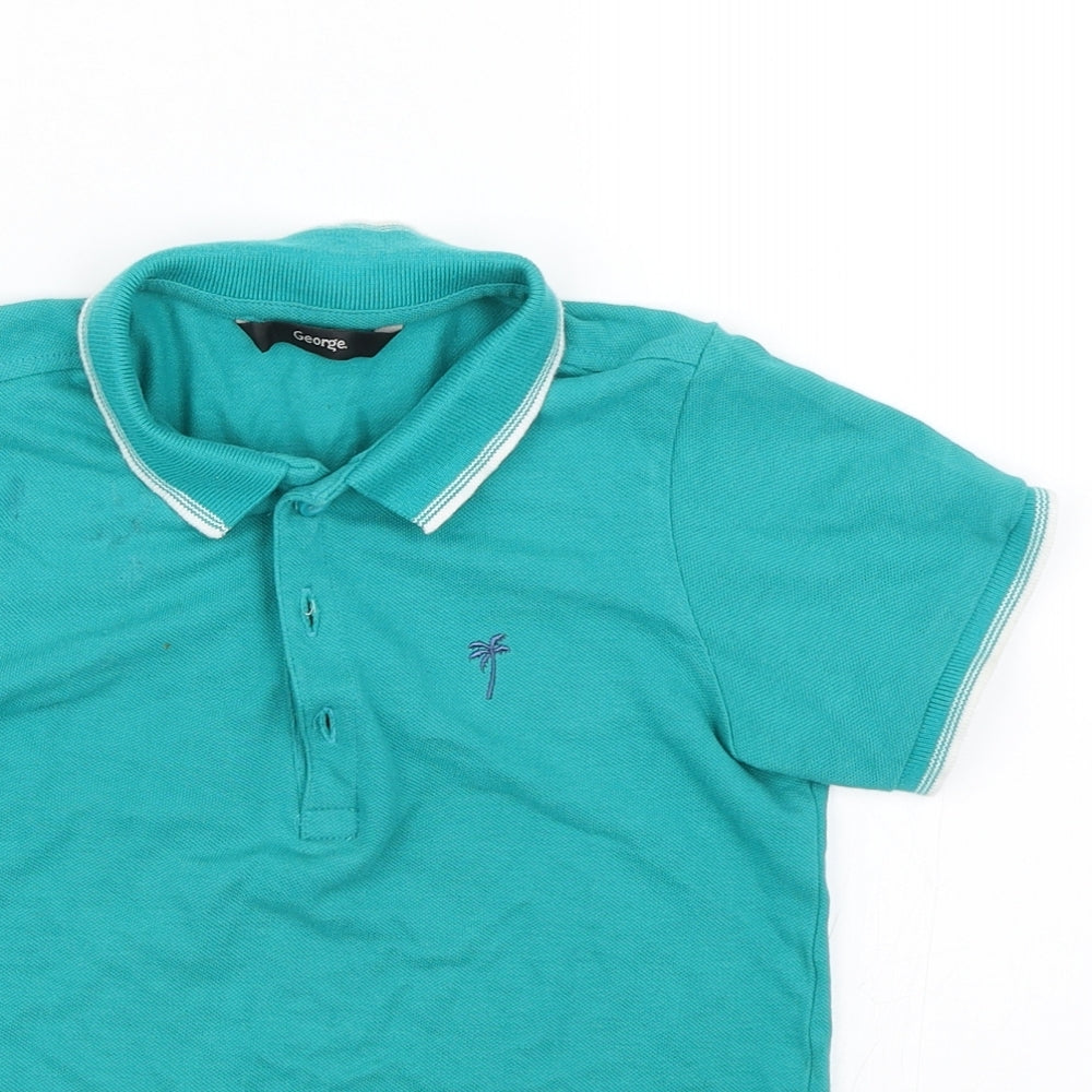 George Boys Blue   Basic Polo Size 4-5 Years