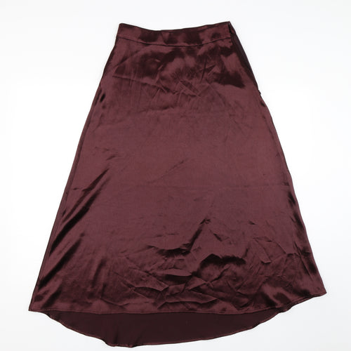 H&M Womens Red  Velour Flare Skirt Size 6