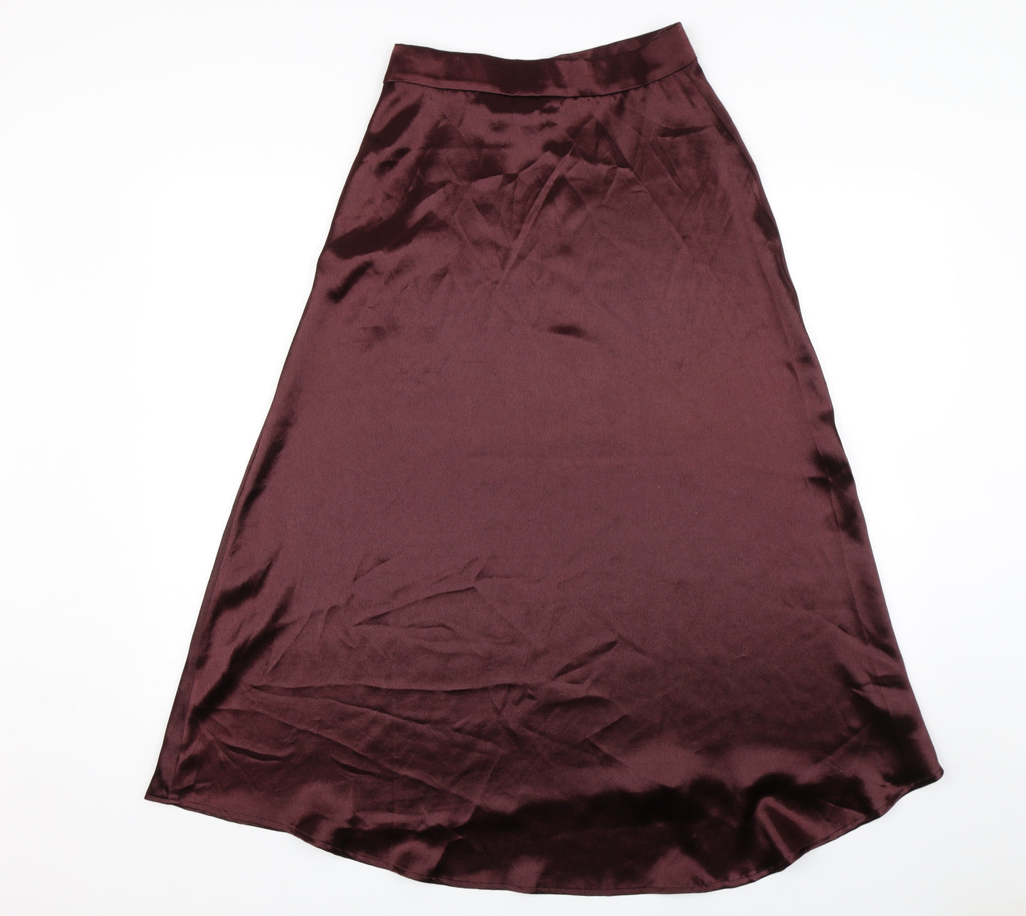 H&M Womens Red  Velour Flare Skirt Size 6