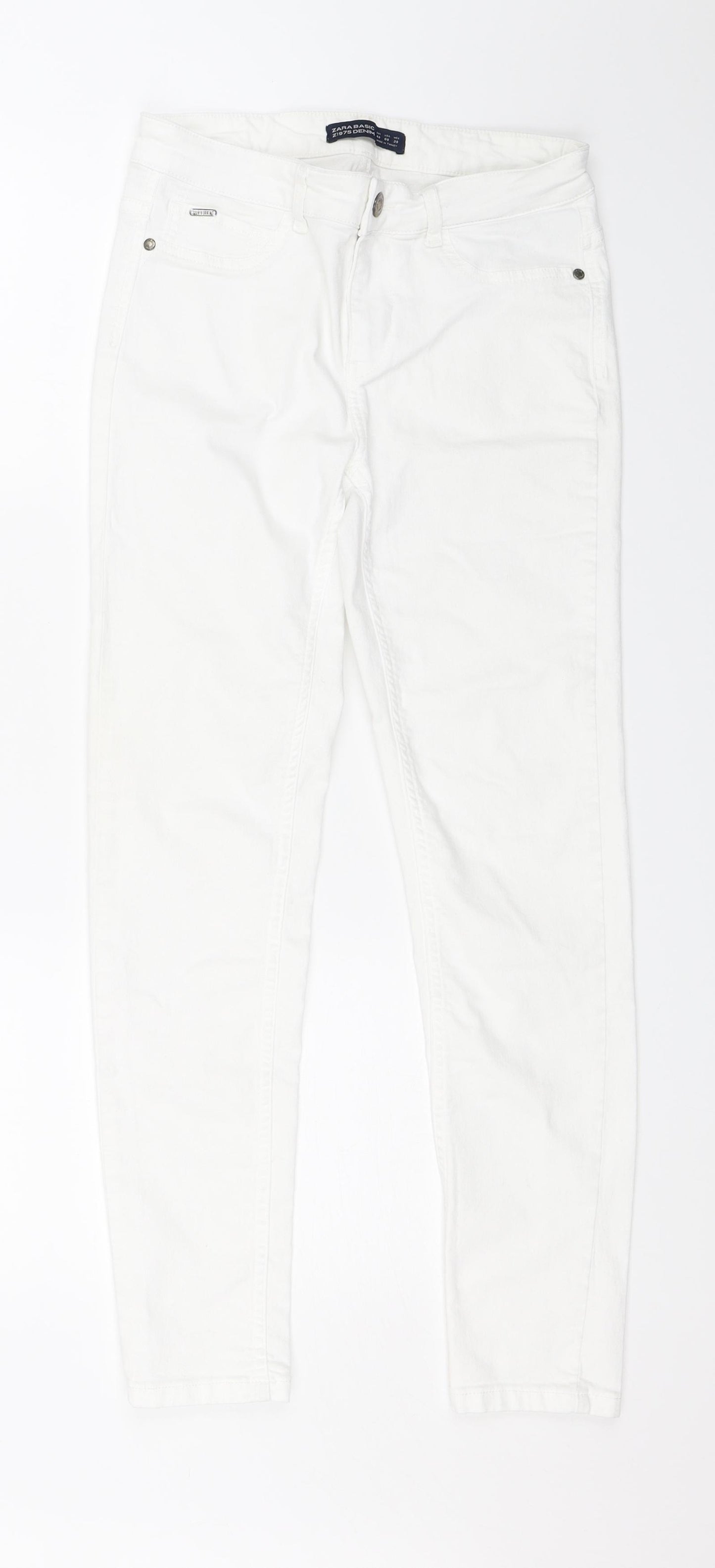 Zara Womens White  Denim Skinny Jeans Size 12