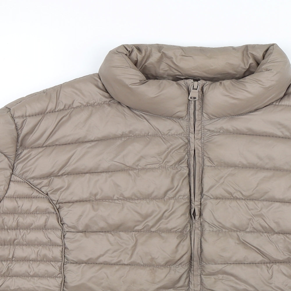 Atmosphere Womens Brown Striped  Puffer Jacket Coat Size 18