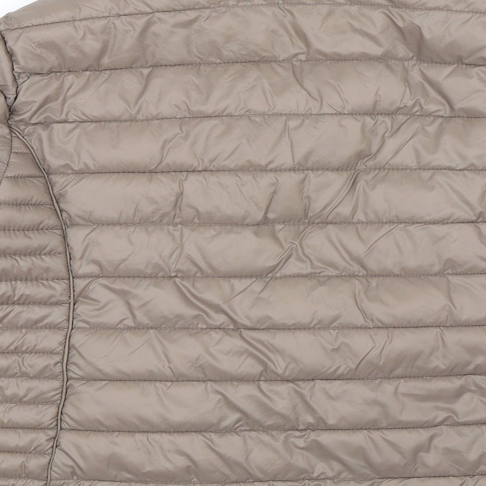 Atmosphere Womens Brown Striped  Puffer Jacket Coat Size 18