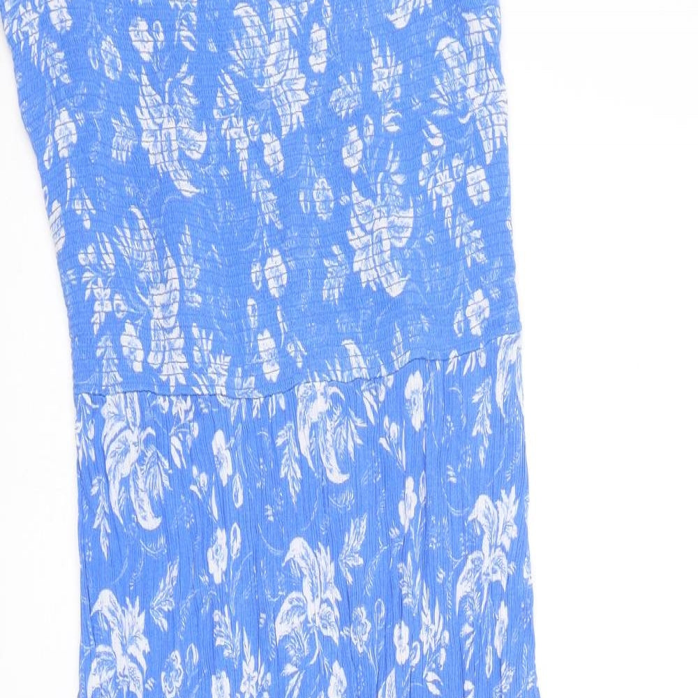 NEXT Womens Blue Floral  Shirt Dress  Size 8