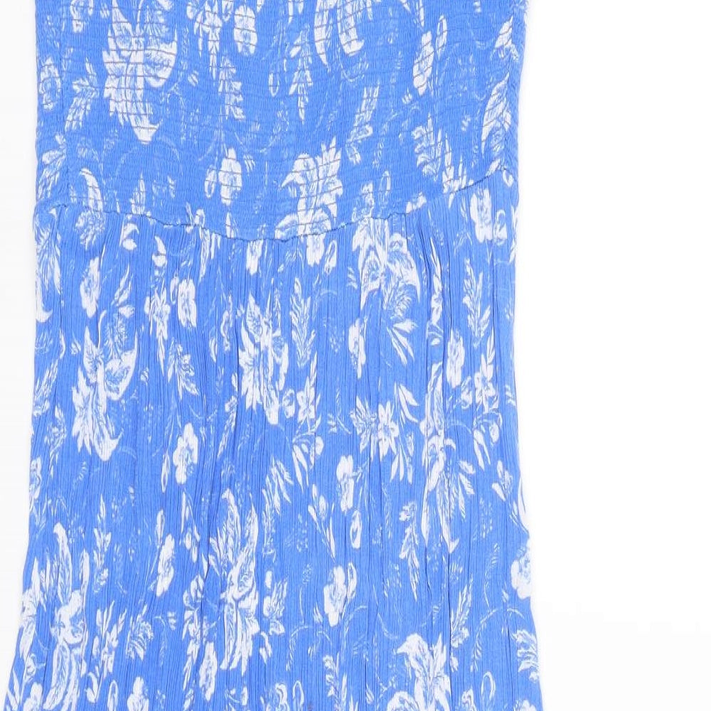 NEXT Womens Blue Floral  Shirt Dress  Size 8