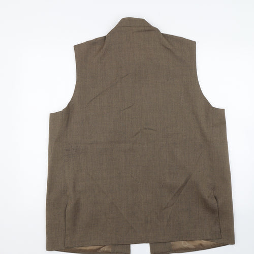 Nadeem Mens Brown   Jacket Suit Waistcoat Size XL