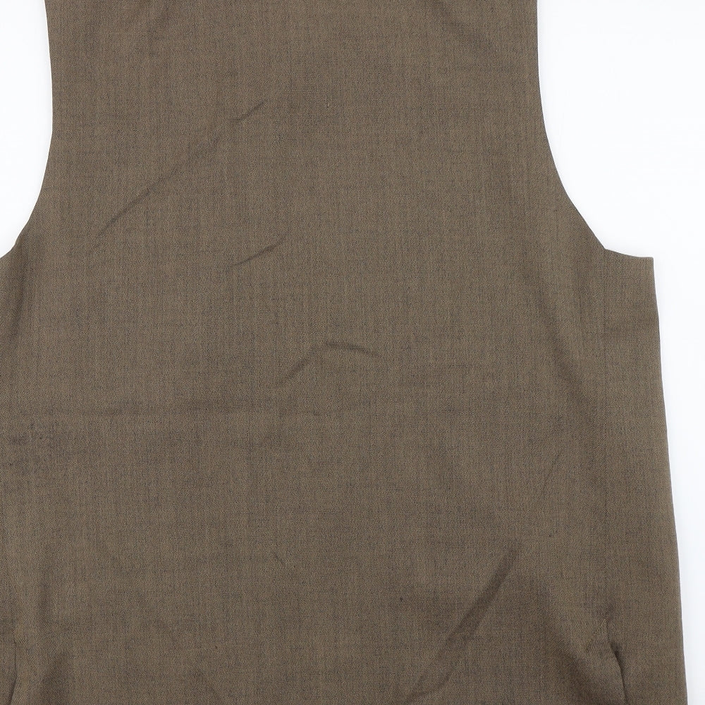 Nadeem Mens Brown   Jacket Suit Waistcoat Size XL