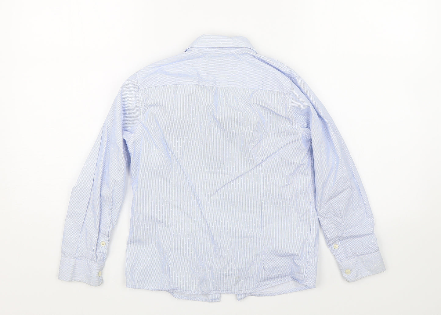 Zara boys Boys Blue Polka Dot  Basic Button-Up Size 8 Years