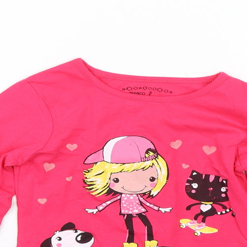 Pep&co Girls Pink   Basic T-Shirt Size 3-4 Years  - Skate