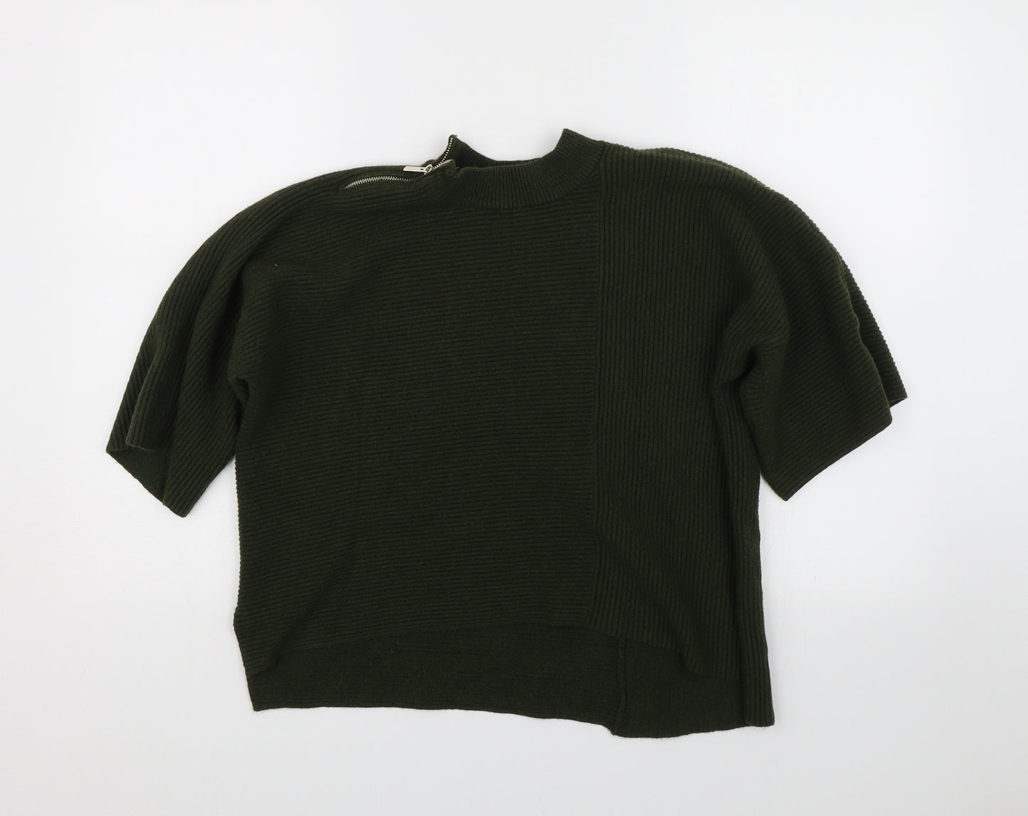 River Island Womens Green Striped  Pullover Jumper Size S