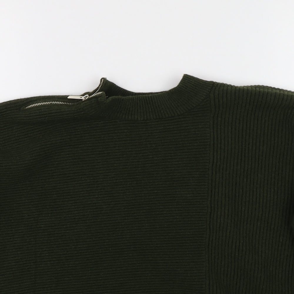 River Island Womens Green Striped  Pullover Jumper Size S