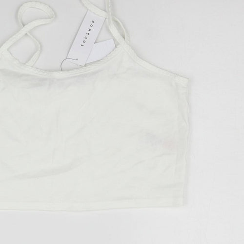 Topshop Womens White   Basic Tank Size 14