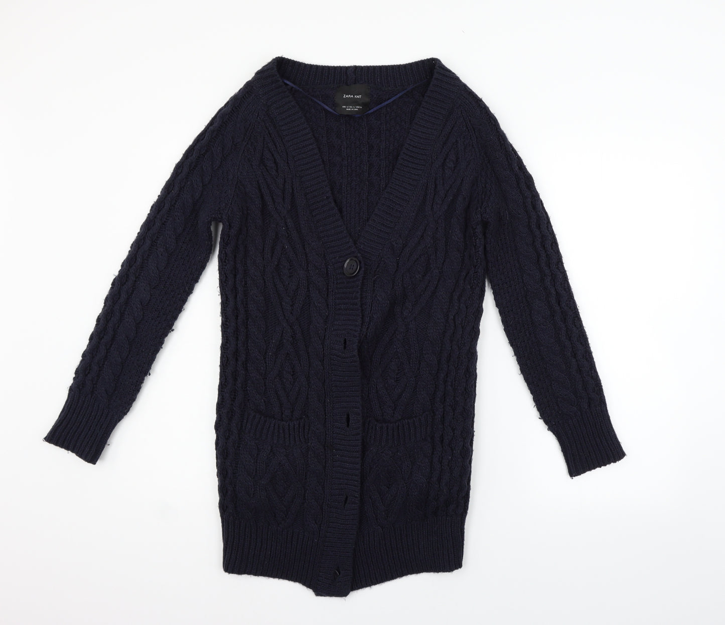 Zara Womens Blue   Cardigan Jumper Size S