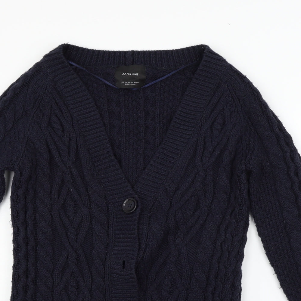 Zara Womens Blue   Cardigan Jumper Size S