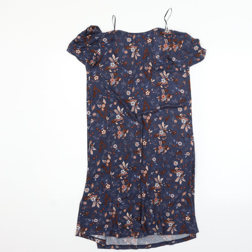 Mango Womens Blue Geometric  T-Shirt Dress  Size XS