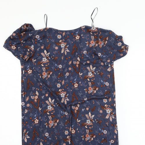 Mango Womens Blue Geometric  T-Shirt Dress  Size XS