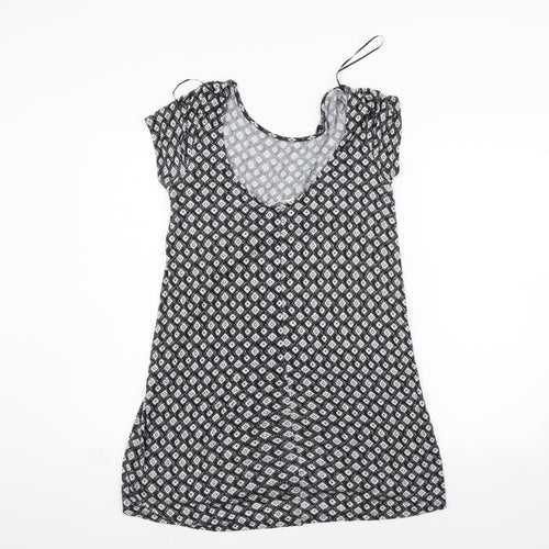 Mango Womens Black Geometric  Fit & Flare  Size XS