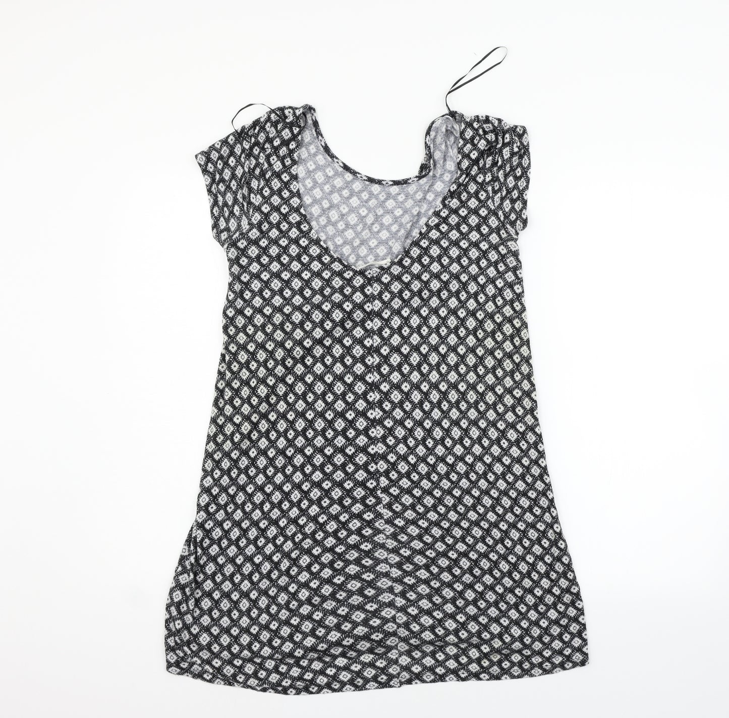Mango Womens Black Geometric  Fit & Flare  Size XS
