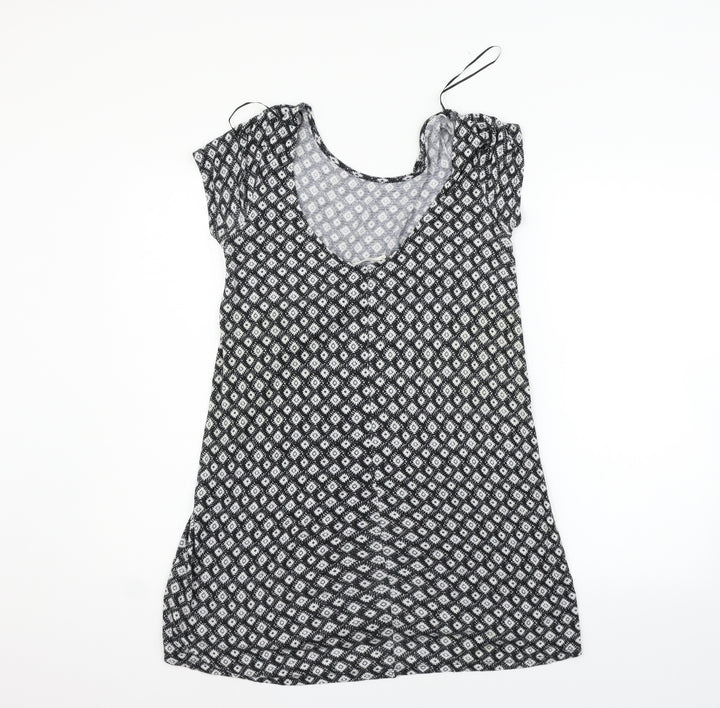 Mango Womens Black Geometric  Fit & Flare  Size XS