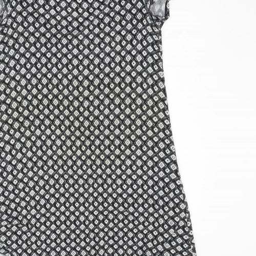 Mango Womens Black Geometric  Fit & Flare  Size XS
