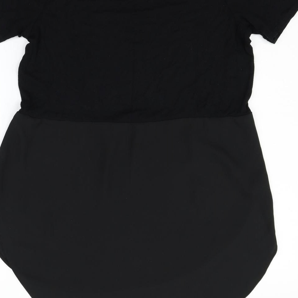 TU Womens Black   T-Shirt Dress  Size 12