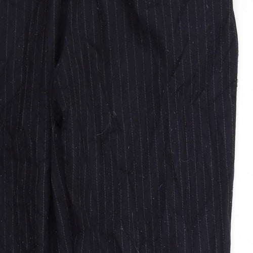 H&M Womens Black Striped  Trousers  Size 8 L26 in
