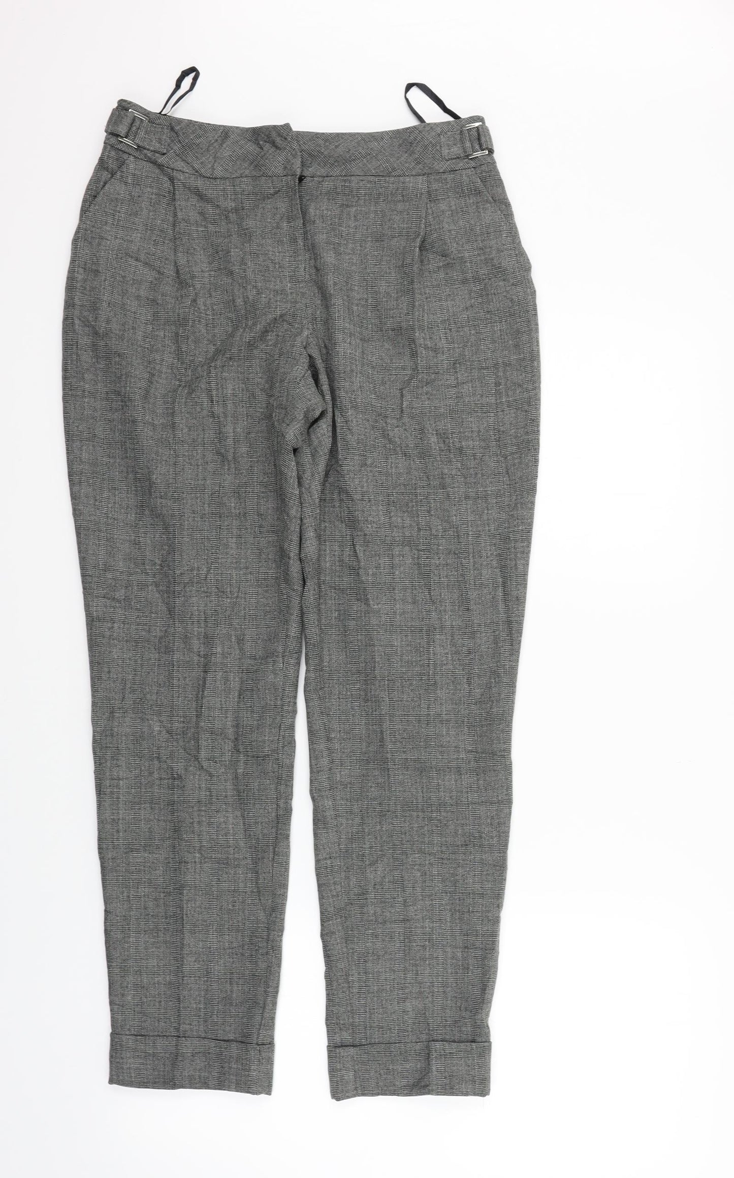Atmosphere Womens Grey Check  Sweatpants Trousers Size 8 L28 in